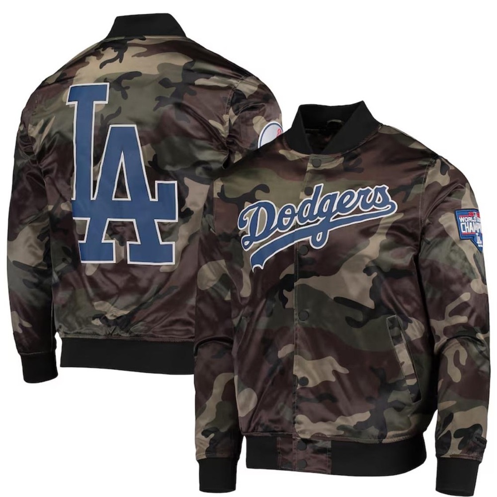 Los Angeles dodgers pro standard camo satin Jacket